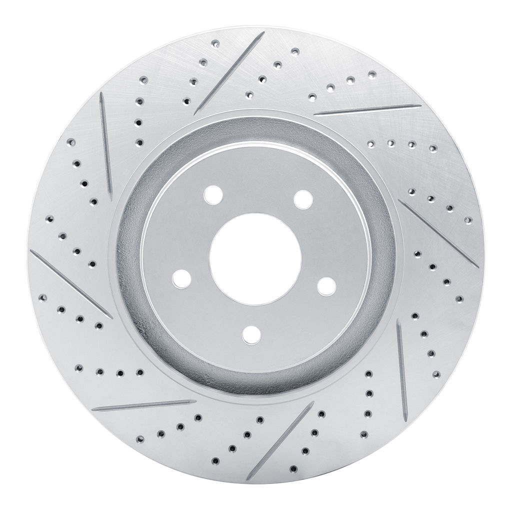 Dynamic Friction 830-72070L - Geoperformance Coated Drilled and Slotted Brake Rotor