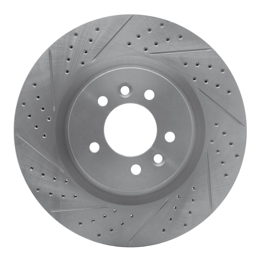 Dynamic Friction 830-11011L - Geoperformance Coated Drilled and Slotted Brake Rotor