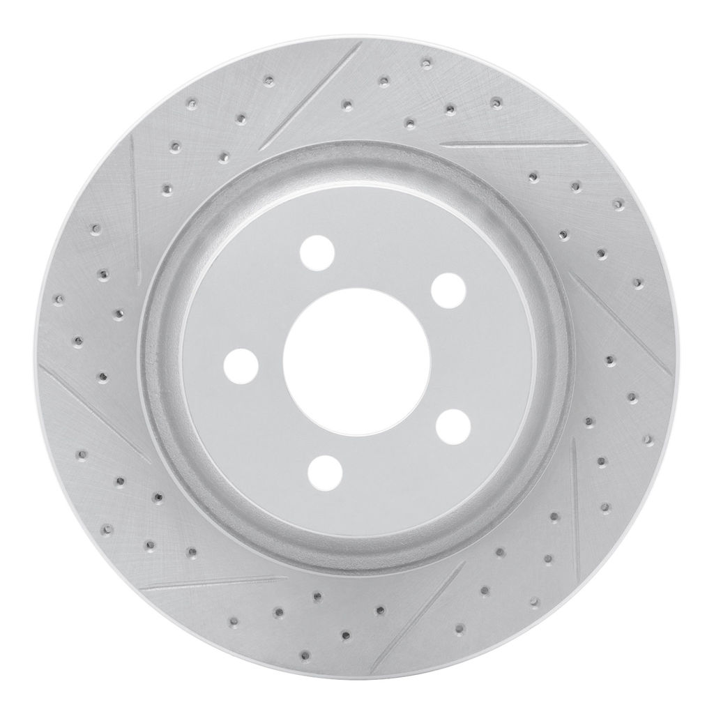 Dynamic Friction 830-42021L - Geoperformance Coated Drilled and Slotted Brake Rotor