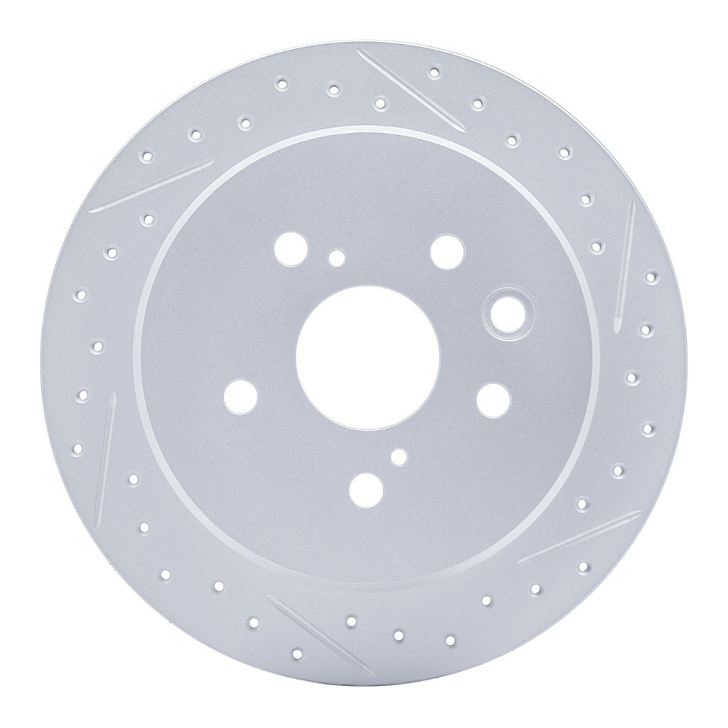 Dynamic Friction 830-75016R - Geoperformance Coated Drilled and Slotted Brake Rotor