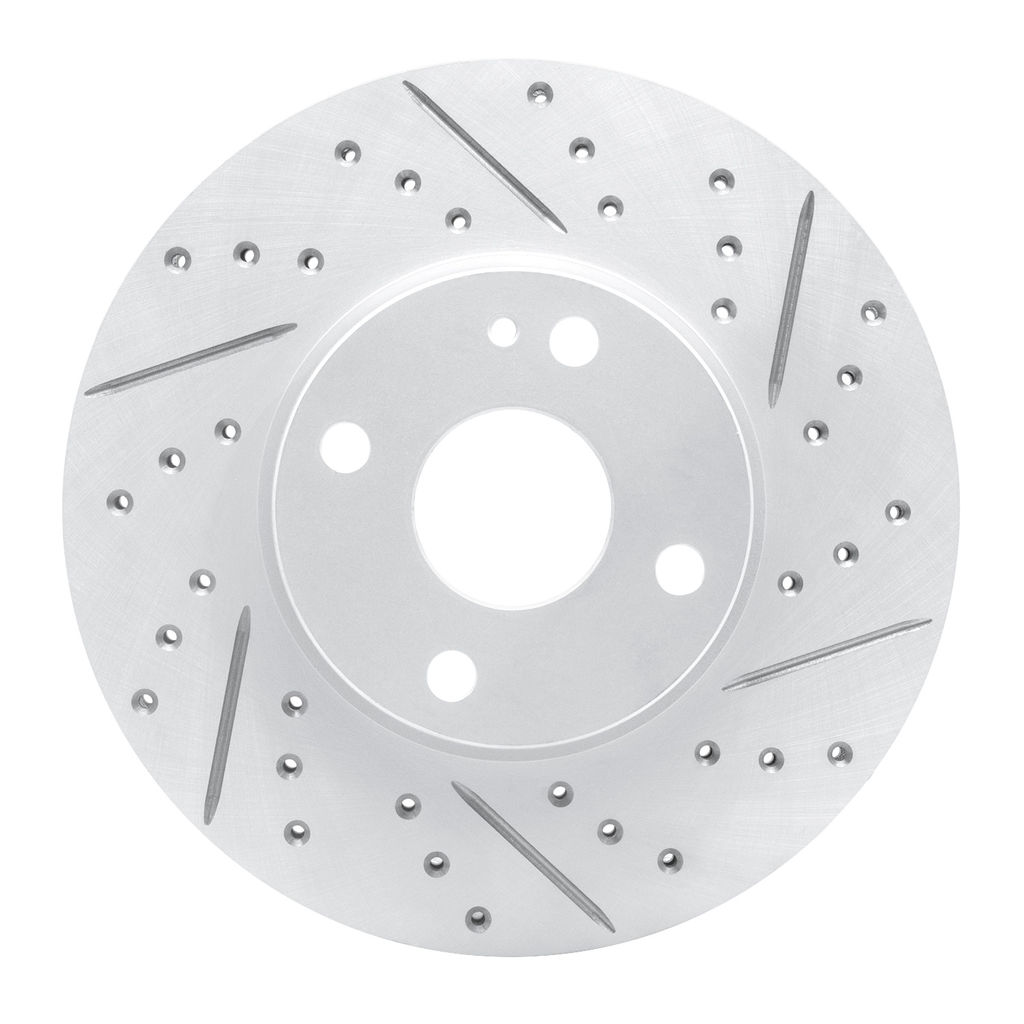 Dynamic Friction 830-91003R - Geoperformance Coated Drilled and Slotted Brake Rotor