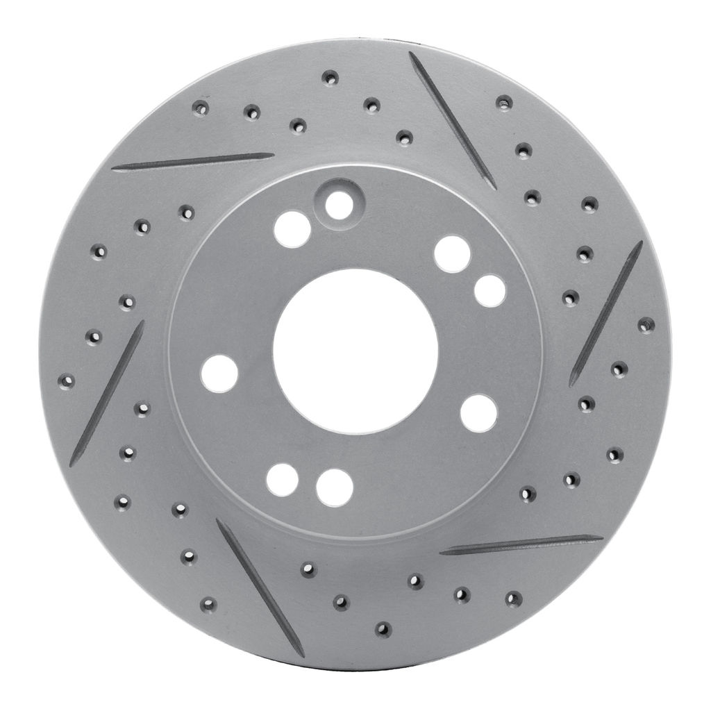Dynamic Friction 830-63012R - Geoperformance Coated Drilled and Slotted Brake Rotor