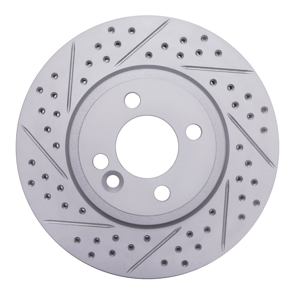 Dynamic Friction 830-32005L - Geoperformance Coated Drilled and Slotted Brake Rotor