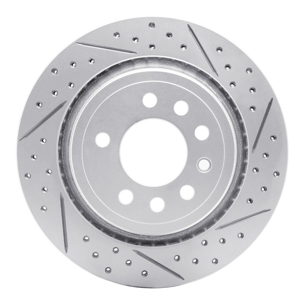Dynamic Friction 830-65020R - Geoperformance Coated Drilled and Slotted Brake Rotor
