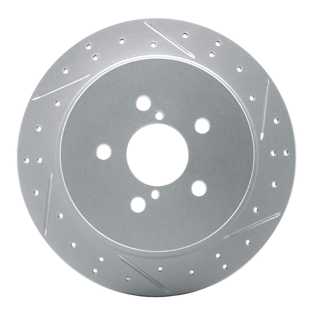 Dynamic Friction 830-13020R - Geoperformance Coated Drilled and Slotted Brake Rotor
