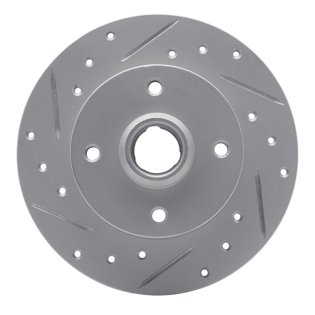 Dynamic Friction 830-74005L - Geoperformance Coated Drilled and Slotted Brake Rotor
