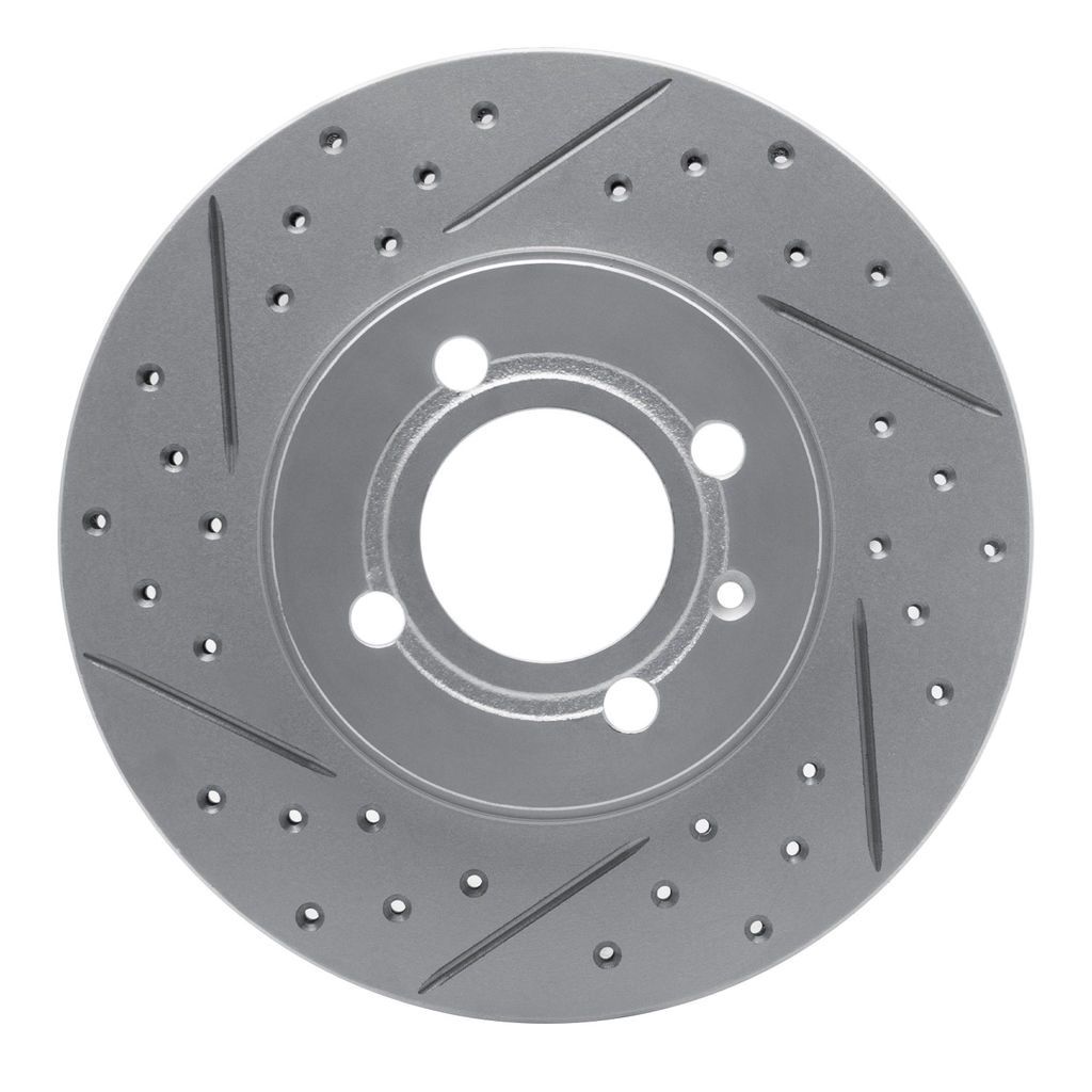 Dynamic Friction 830-74006L - Geoperformance Coated Drilled and Slotted Brake Rotor