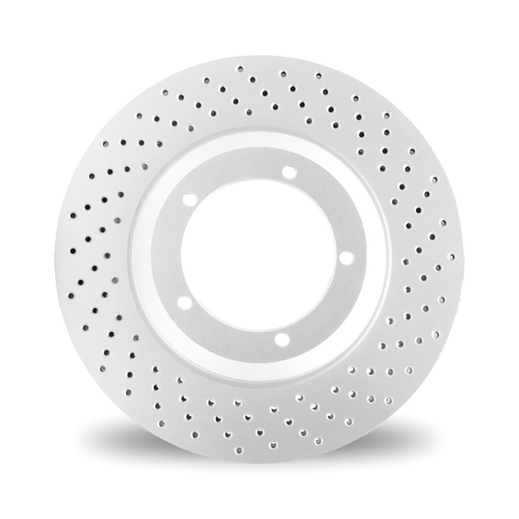 Dynamic Friction 820-02004R - Drilled Coated Carbon Alloy Brake Rotor