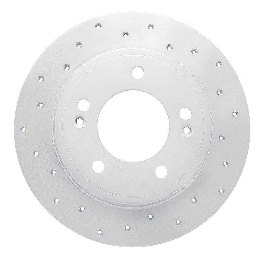 Dynamic Friction 820-03037L - Drilled Coated Carbon Alloy Brake Rotor