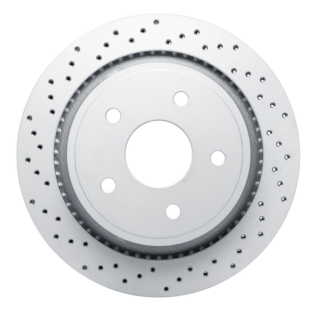 Dynamic Friction 820-40095L - Drilled Coated Carbon Alloy Brake Rotor