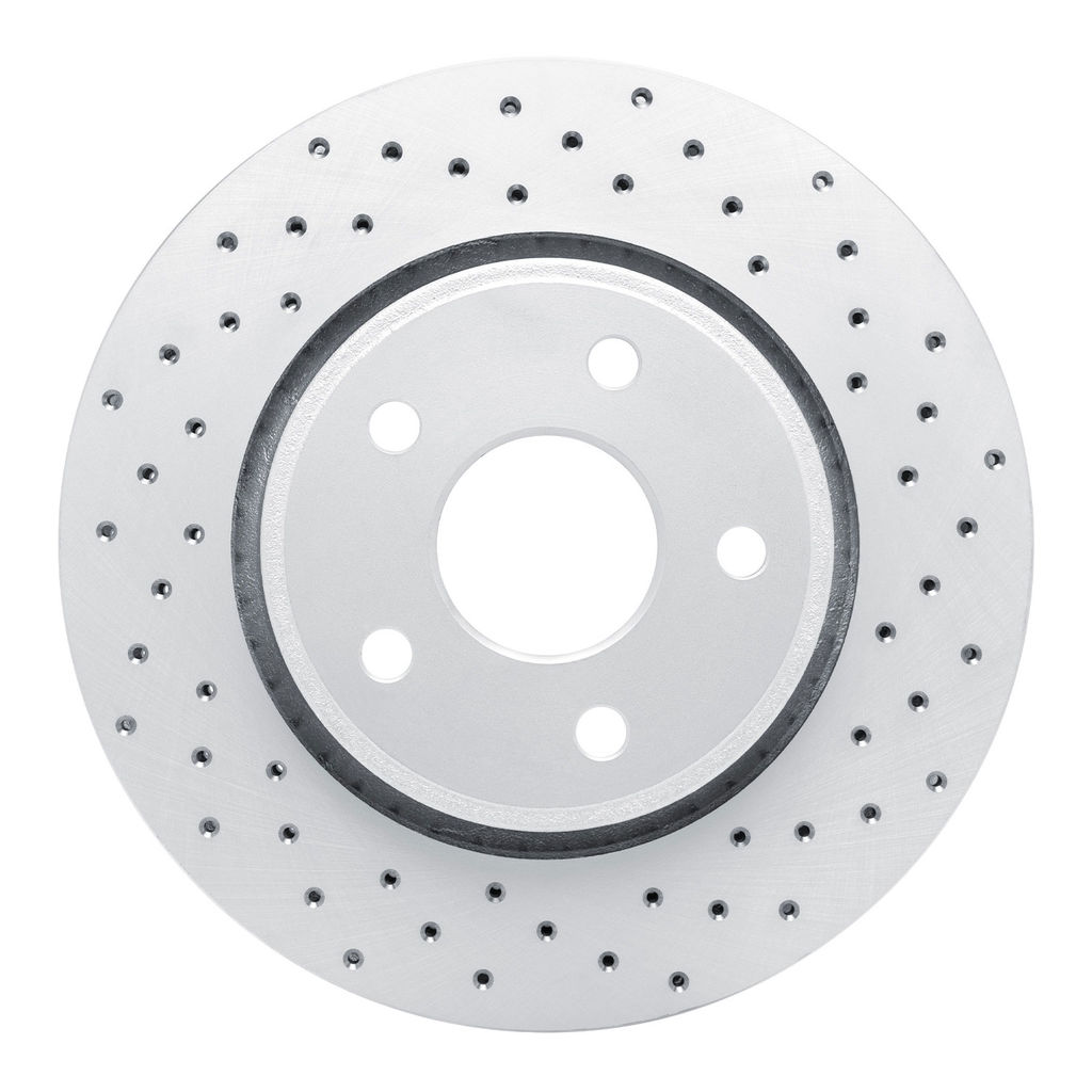 Dynamic Friction 820-42000R - Drilled Coated Carbon Alloy Brake Rotor