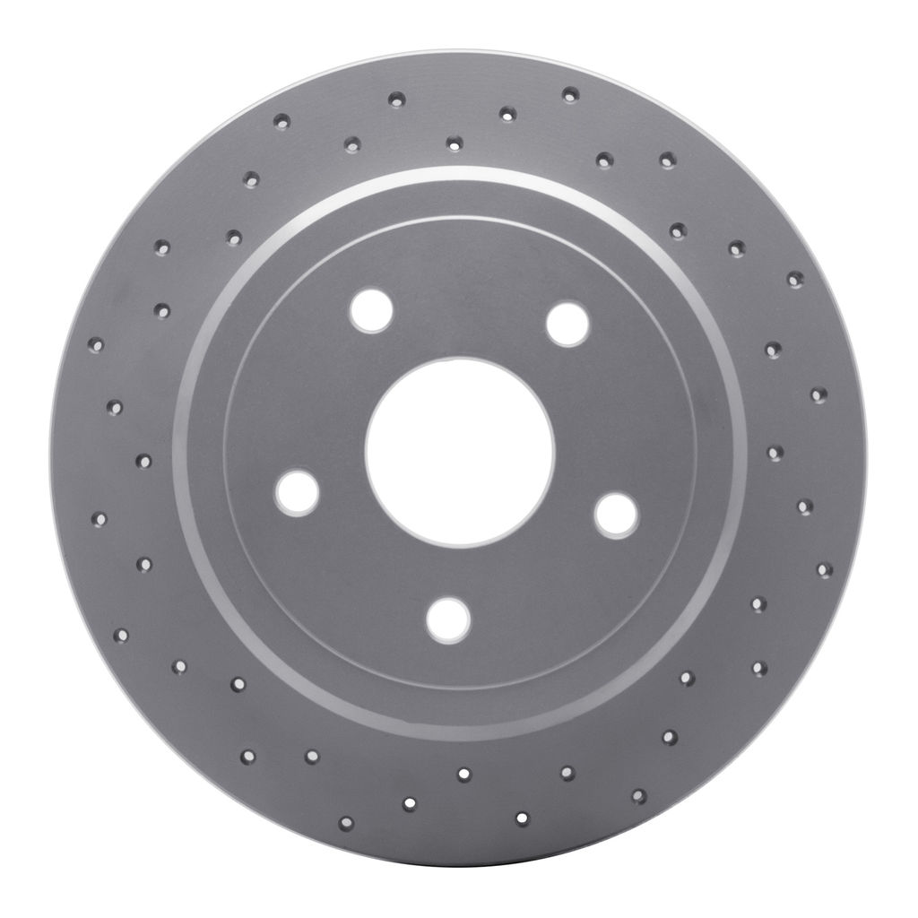 Dynamic Friction 820-42001L - Drilled Coated Carbon Alloy Brake Rotor