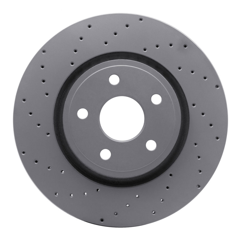 Dynamic Friction 820-42007L - Drilled Coated Carbon Alloy Brake Rotor