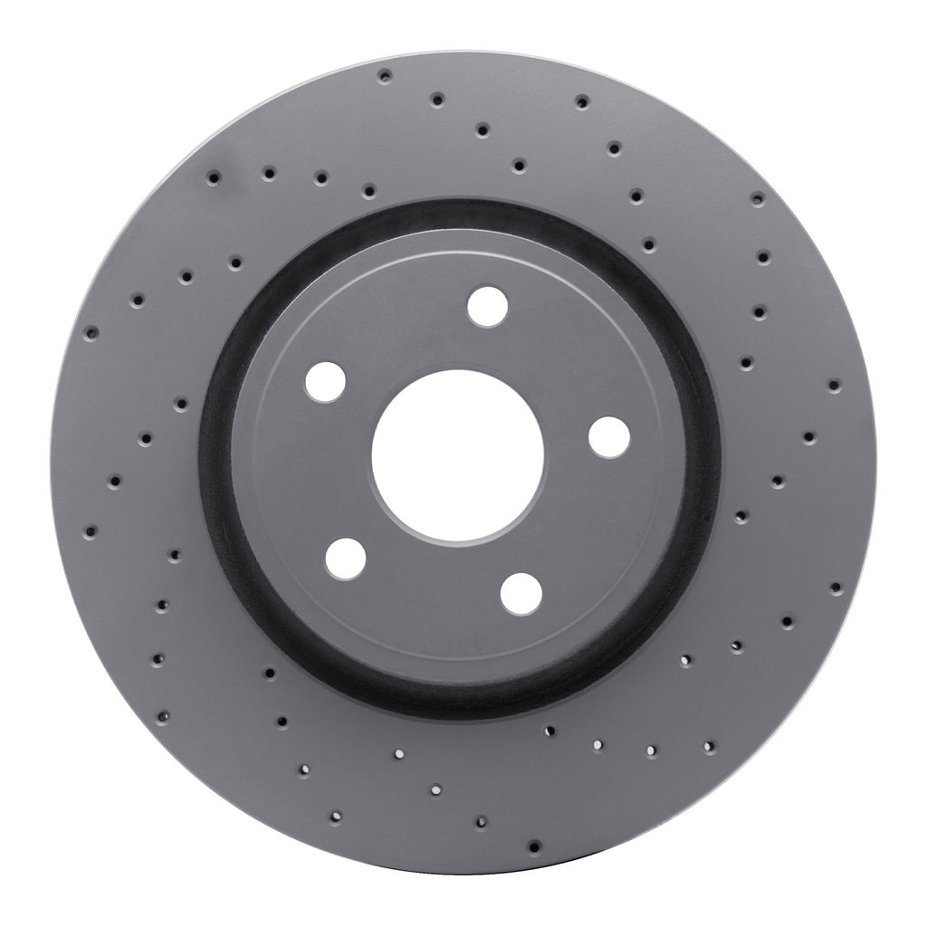 Dynamic Friction 820-42007R - Drilled Coated Carbon Alloy Brake Rotor