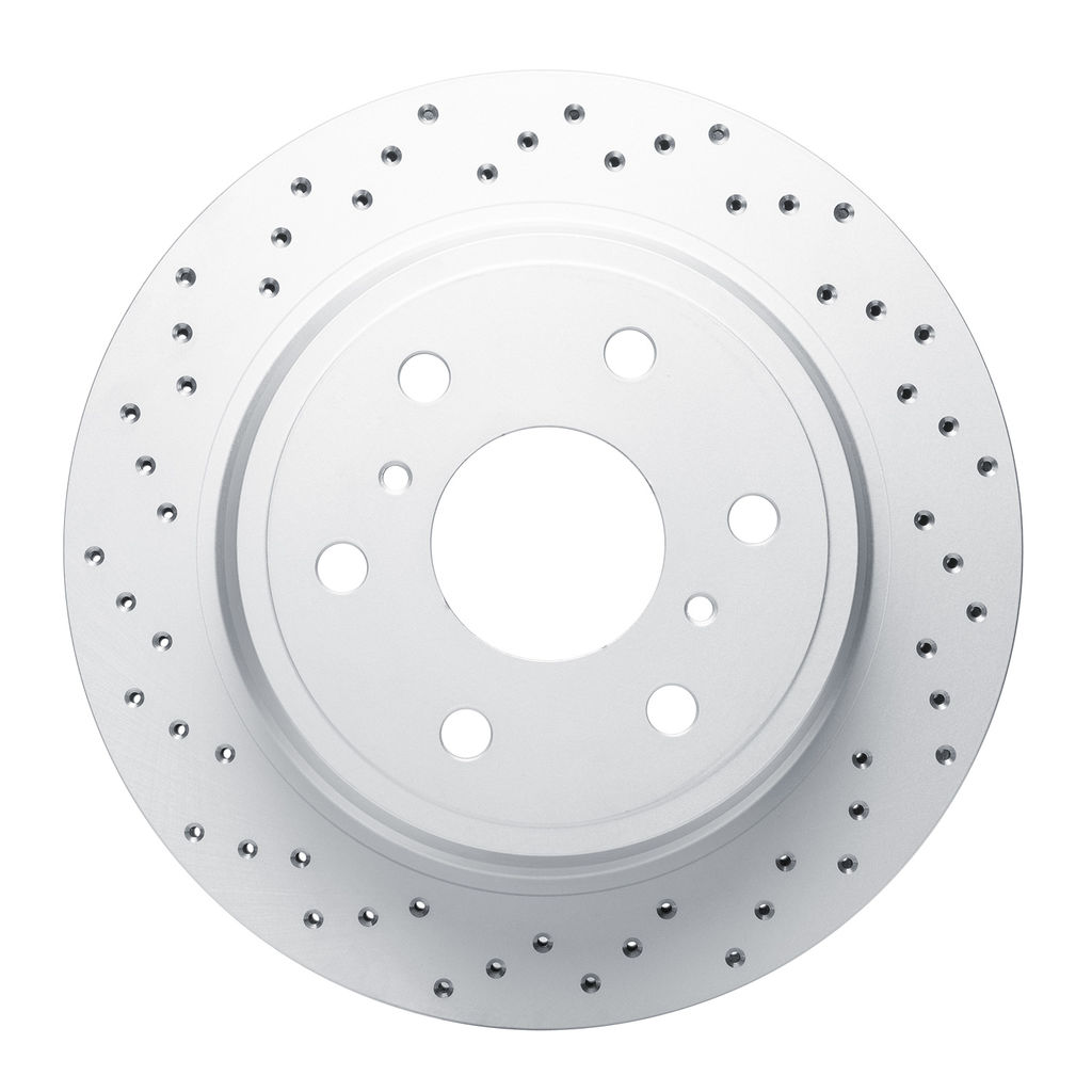 Dynamic Friction 820-48053L - Drilled Coated Carbon Alloy Brake Rotor