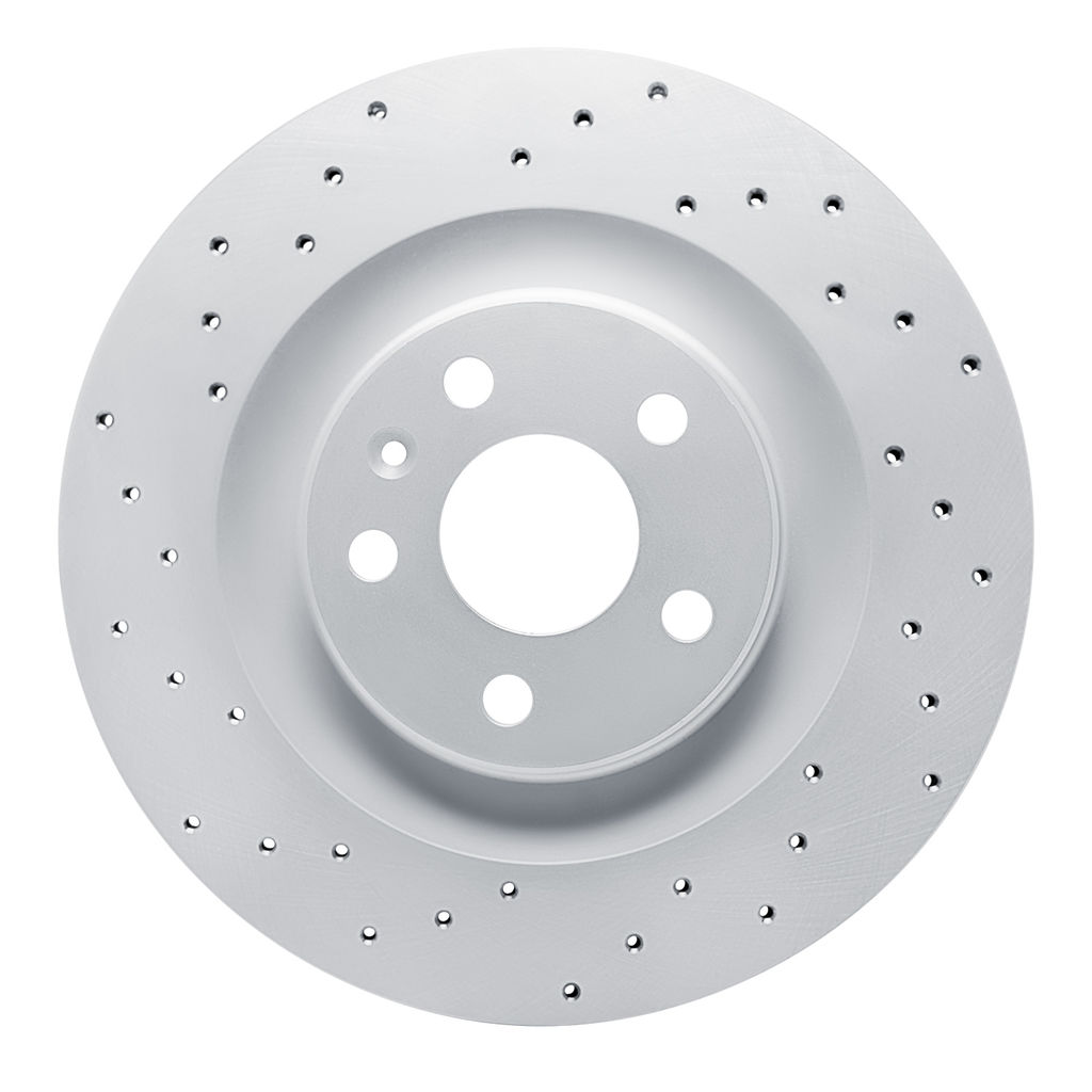 Dynamic Friction 820-27052L - Drilled Coated Carbon Alloy Brake Rotor