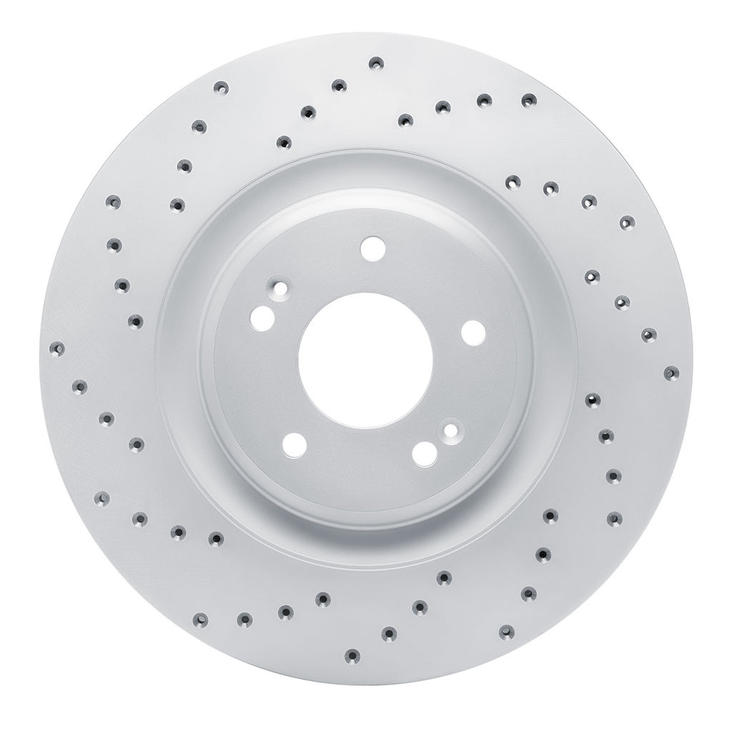 Dynamic Friction 820-03061L - Drilled Coated Carbon Alloy Brake Rotor