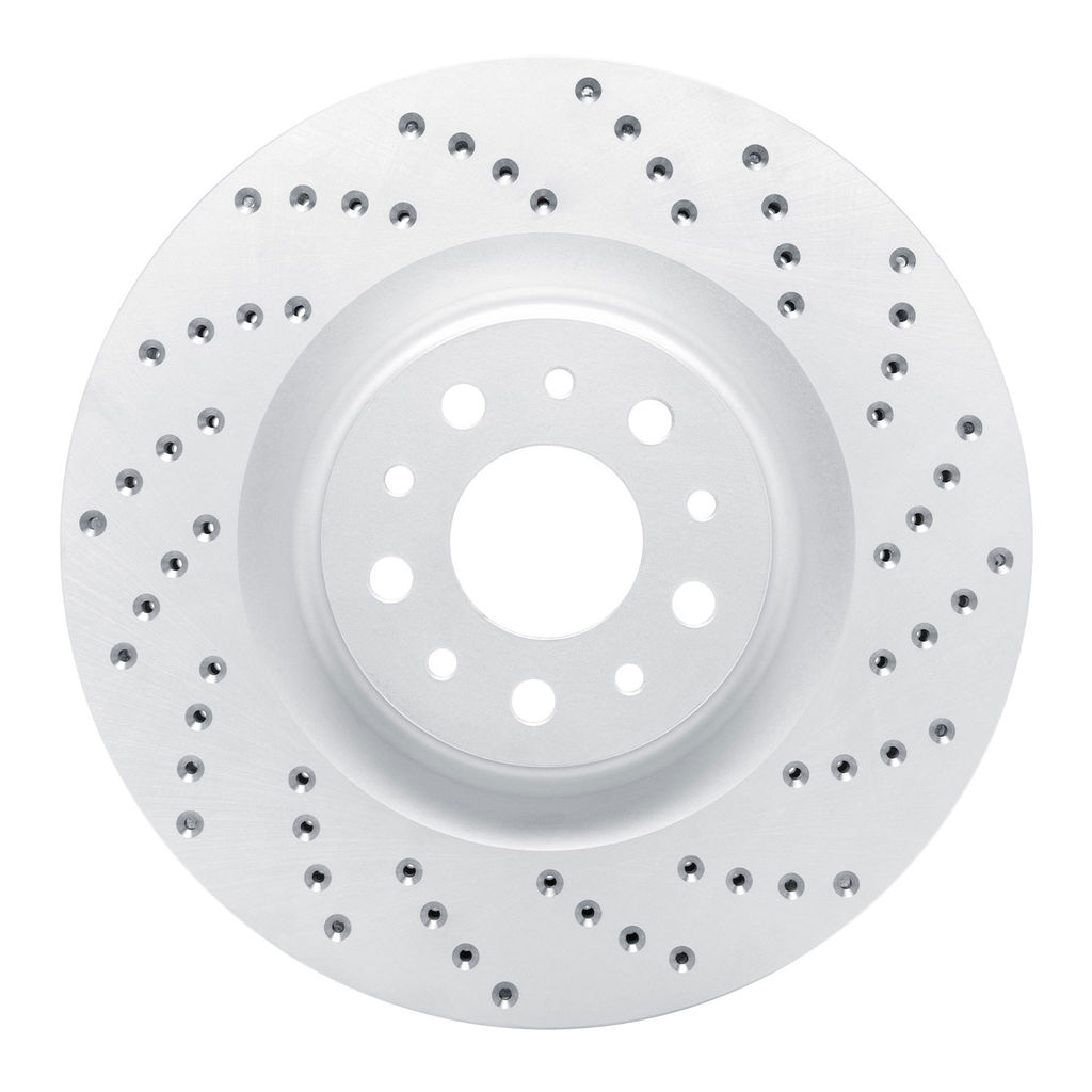 Dynamic Friction 820-07006R - Drilled Coated Carbon Alloy Brake Rotor