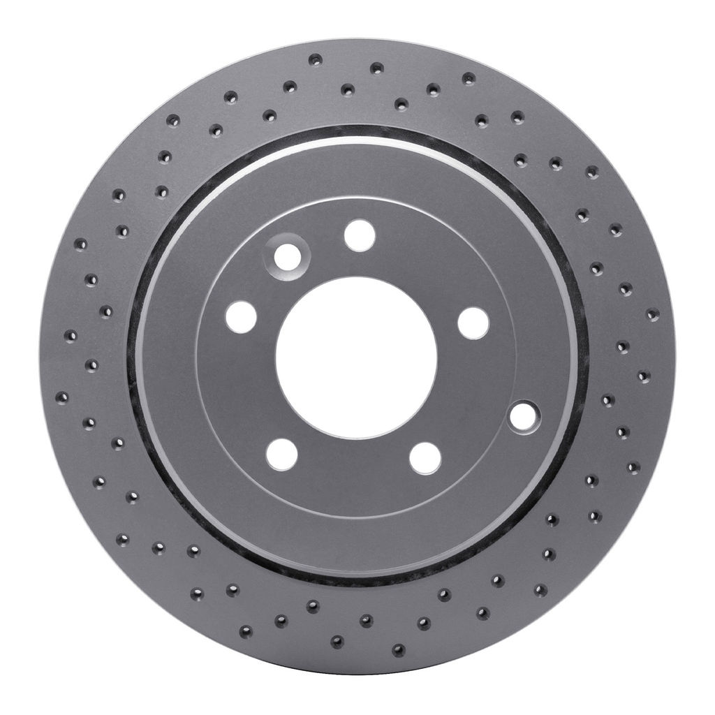 Dynamic Friction 820-11012L - Drilled Coated Carbon Alloy Brake Rotor
