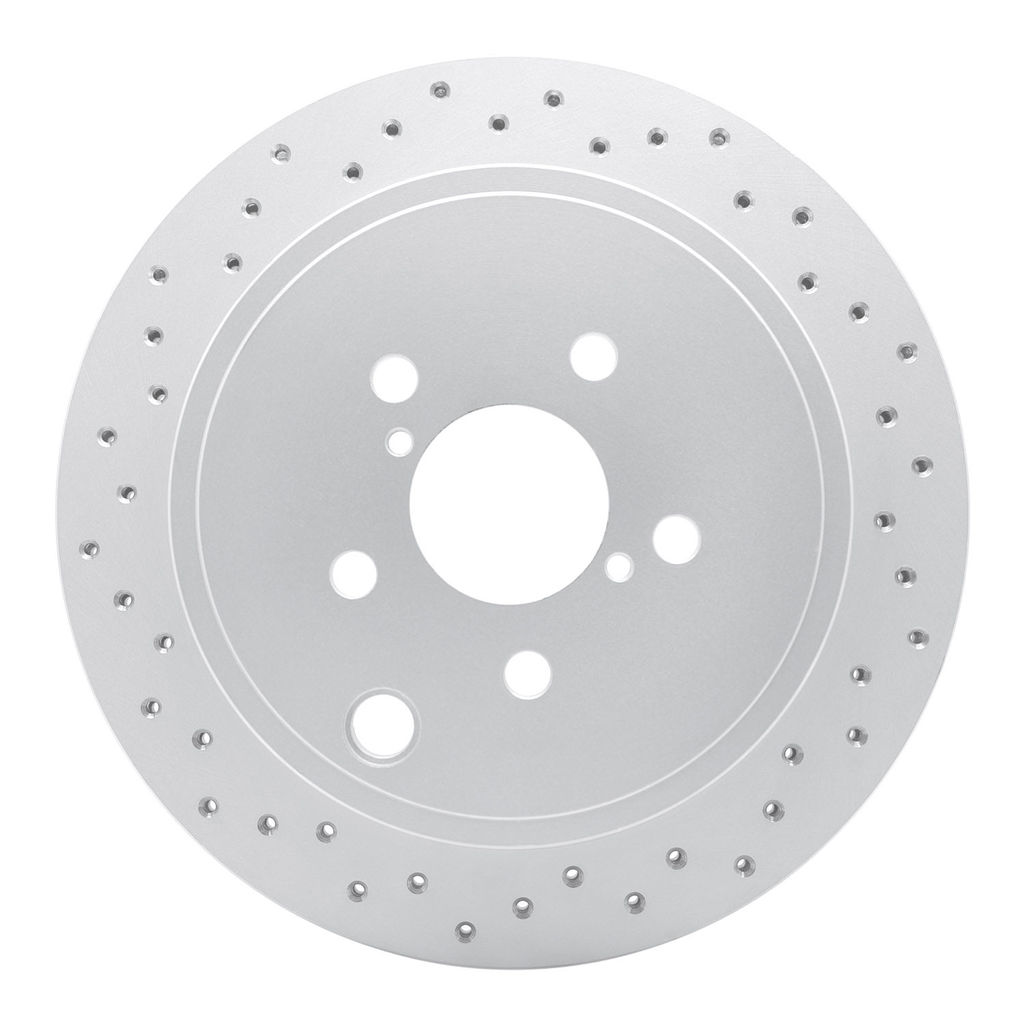 Dynamic Friction 820-13023L - Drilled Coated Carbon Alloy Brake Rotor