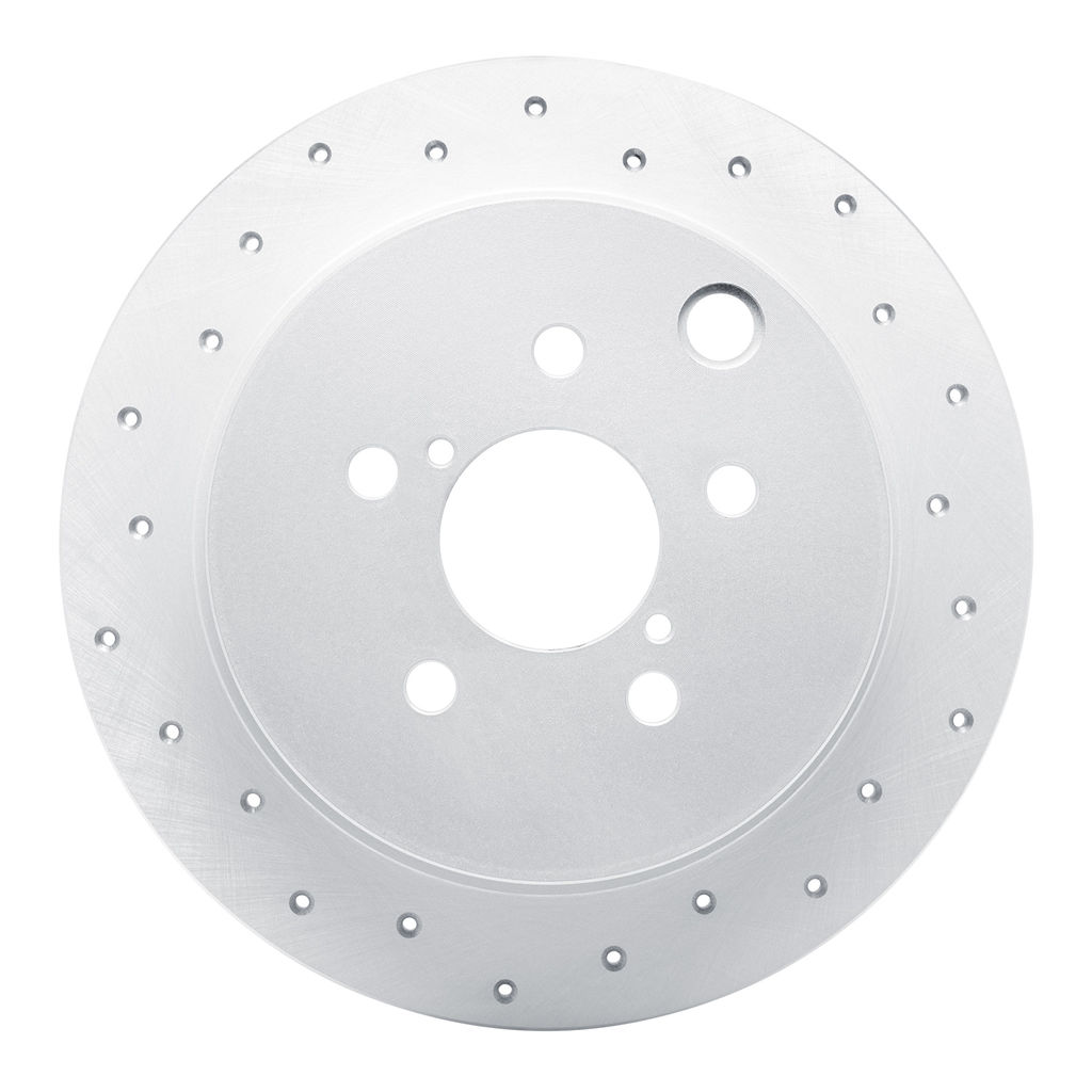 Dynamic Friction 820-13025L - Drilled Coated Carbon Alloy Brake Rotor