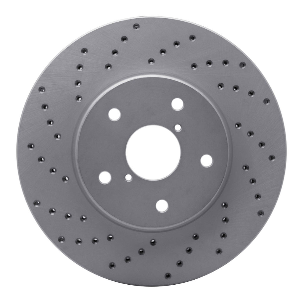 Dynamic Friction 820-13026L - Drilled Coated Carbon Alloy Brake Rotor