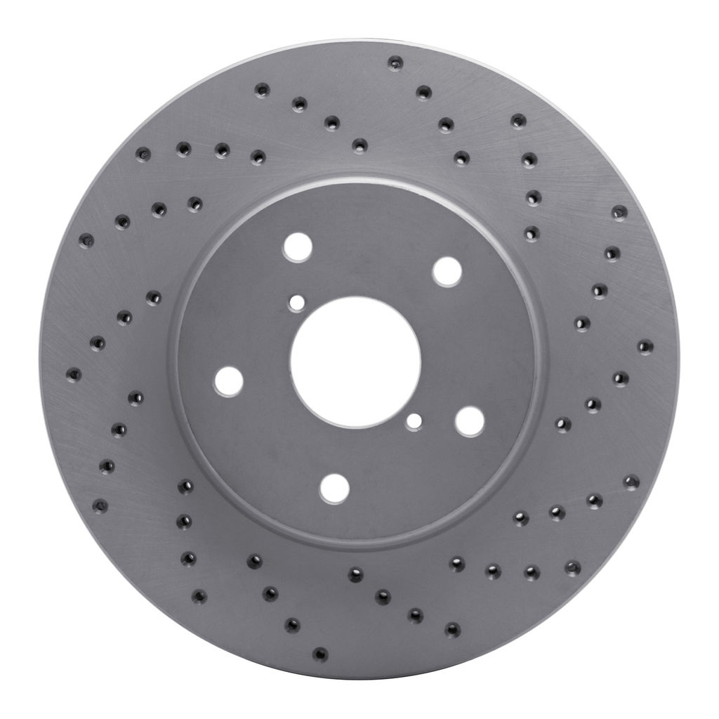 Dynamic Friction 820-13026R - Drilled Coated Carbon Alloy Brake Rotor