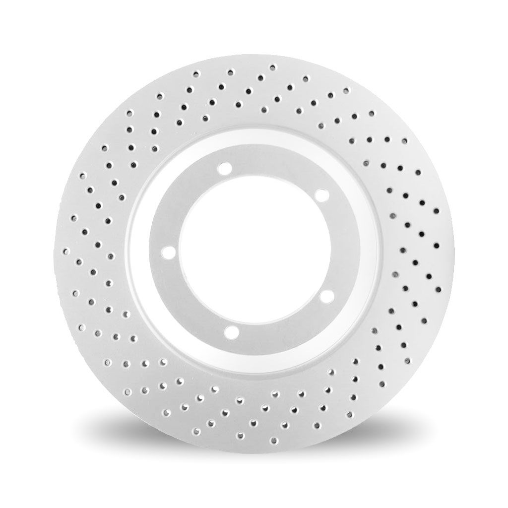 Dynamic Friction 820-20009L - Drilled Coated Carbon Alloy Brake Rotor