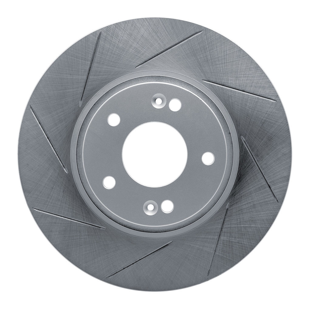 Dynamic Friction 810-21032L - Slotted Coated Carbon Alloy Brake Rotor
