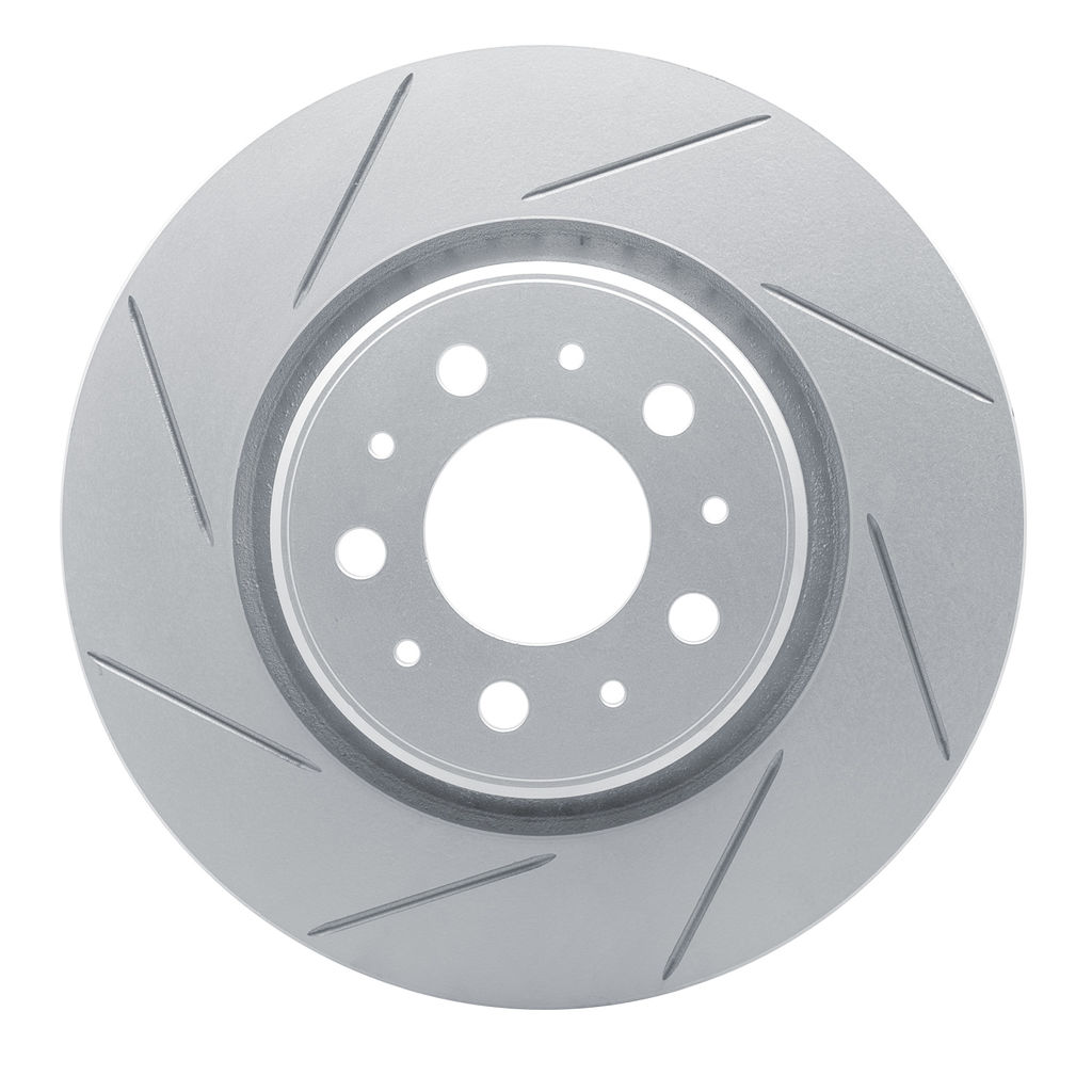 Dynamic Friction 810-27022L - Slotted Coated Carbon Alloy Brake Rotor