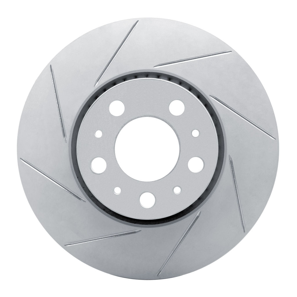Dynamic Friction 810-27028L - Slotted Coated Carbon Alloy Brake Rotor