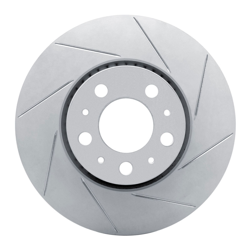 Dynamic Friction 810-27028R - Slotted Coated Carbon Alloy Brake Rotor