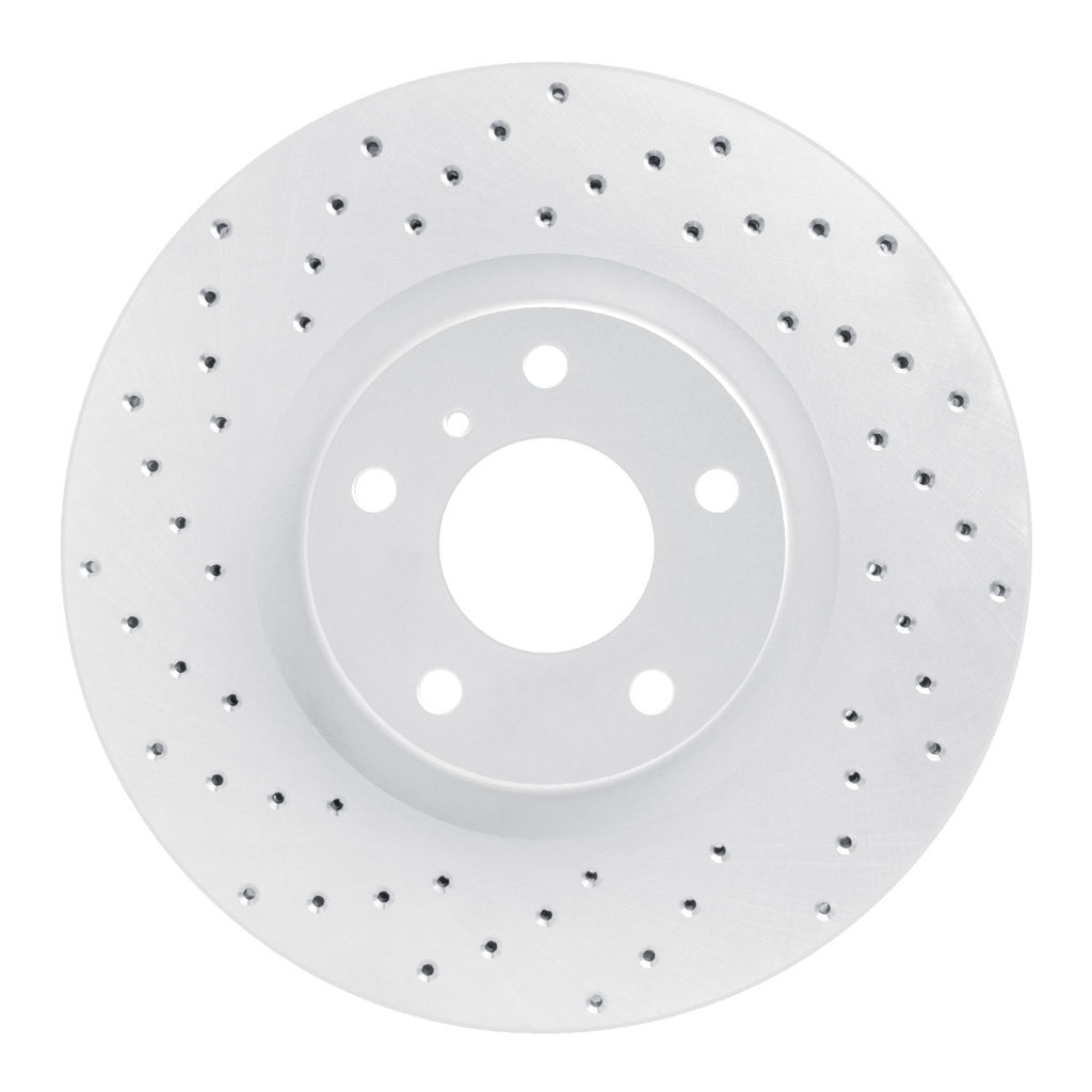 Dynamic Friction 820-67052L - Drilled Coated Carbon Alloy Brake Rotor