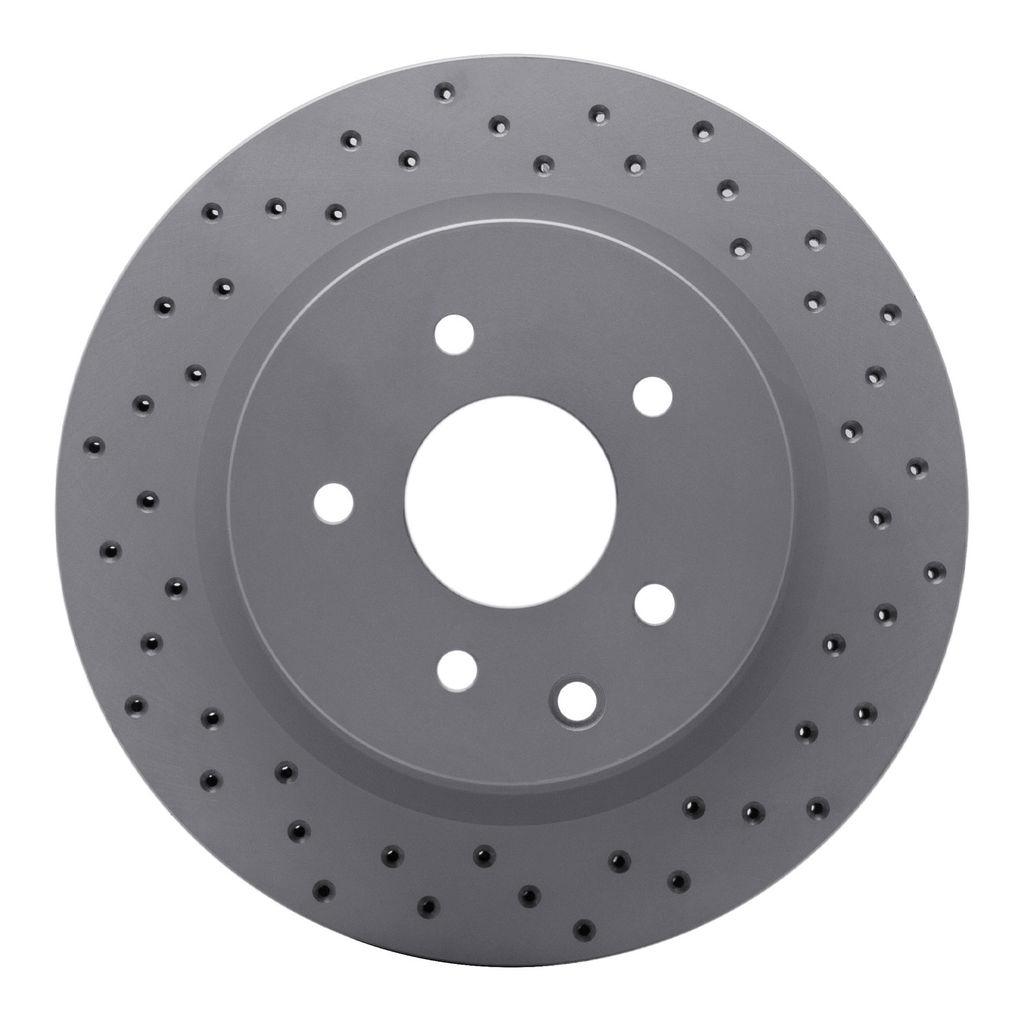 Dynamic Friction 820-67055R - Drilled Coated Carbon Alloy Brake Rotor