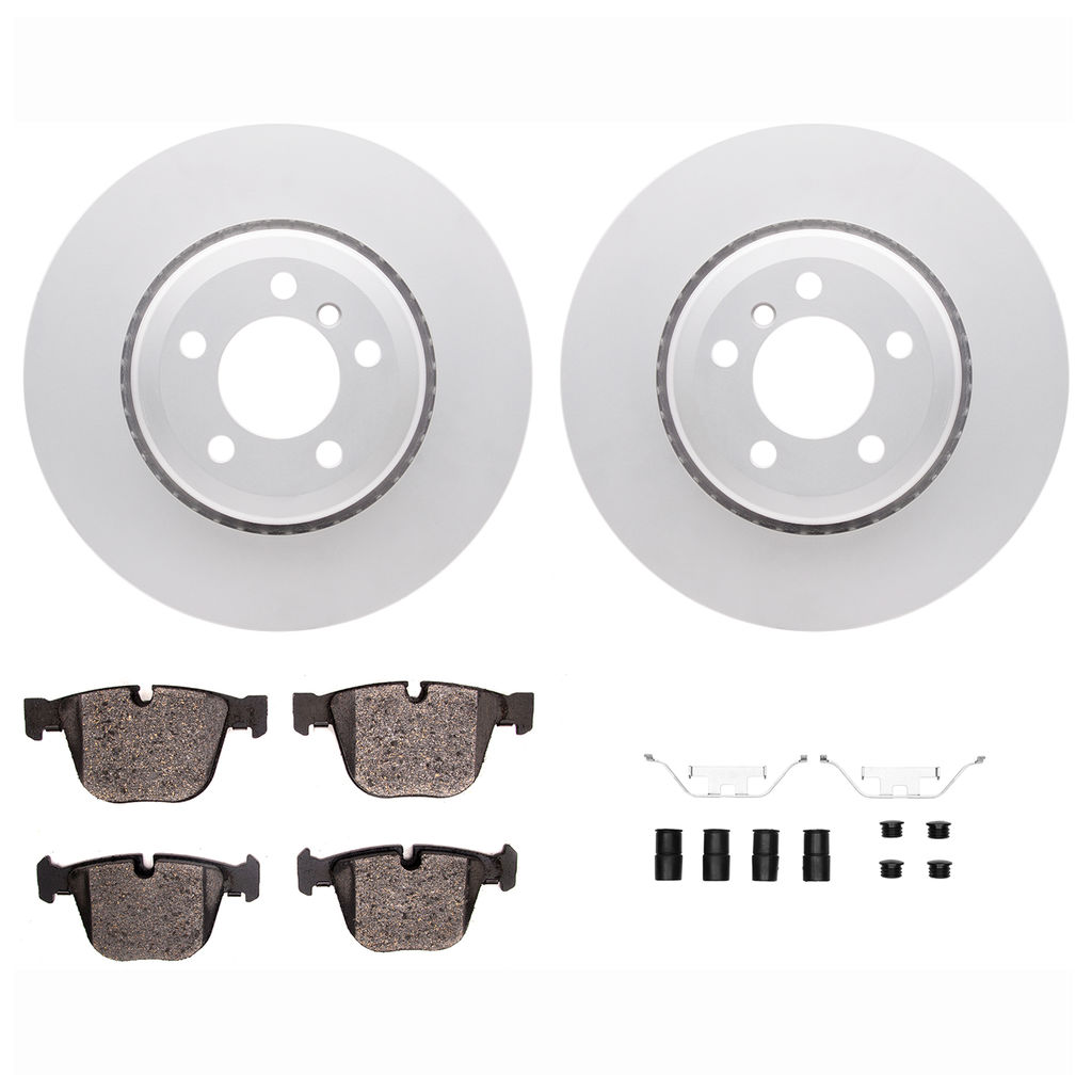 Dynamic Friction 4612-31029 - Brake Kit - Geostop Rotors and 5000 Euro Ceramic Brake Pads with Hardware