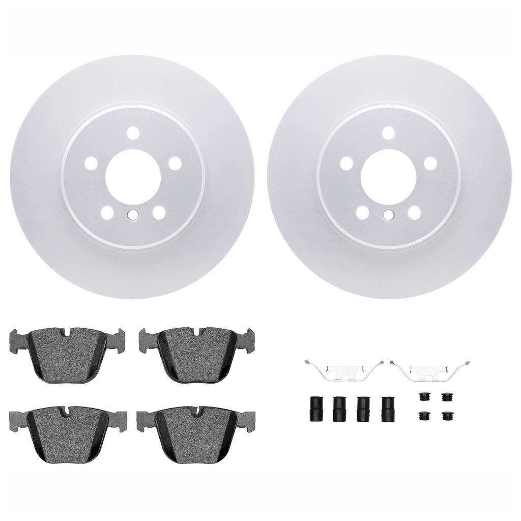Dynamic Friction 4612-31063 - Brake Kit - Geostop Rotors and 5000 Euro Ceramic Brake Pads with Hardware