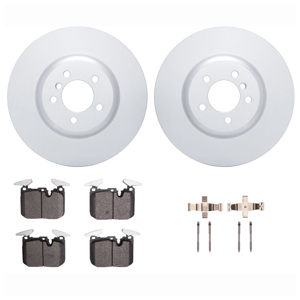 Dynamic Friction 4612-31070 - Brake Kit - Geostop Rotors and 5000 Euro Ceramic Brake Pads with Hardware