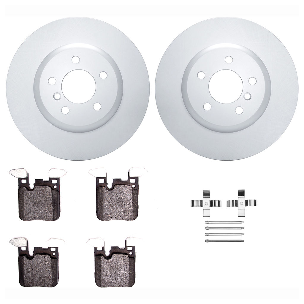Dynamic Friction 4612-31072 - Brake Kit - Geostop Rotors and 5000 Euro Ceramic Brake Pads with Hardware