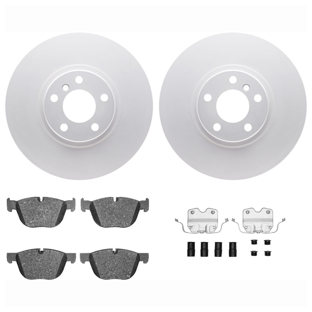 Dynamic Friction 4612-31085 - Brake Kit - Geostop Rotors and 5000 Euro Ceramic Brake Pads with Hardware