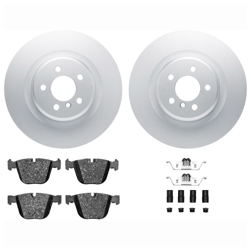 Dynamic Friction 4612-31089 - Brake Kit - Geostop Rotors and 5000 Euro Ceramic Brake Pads with Hardware