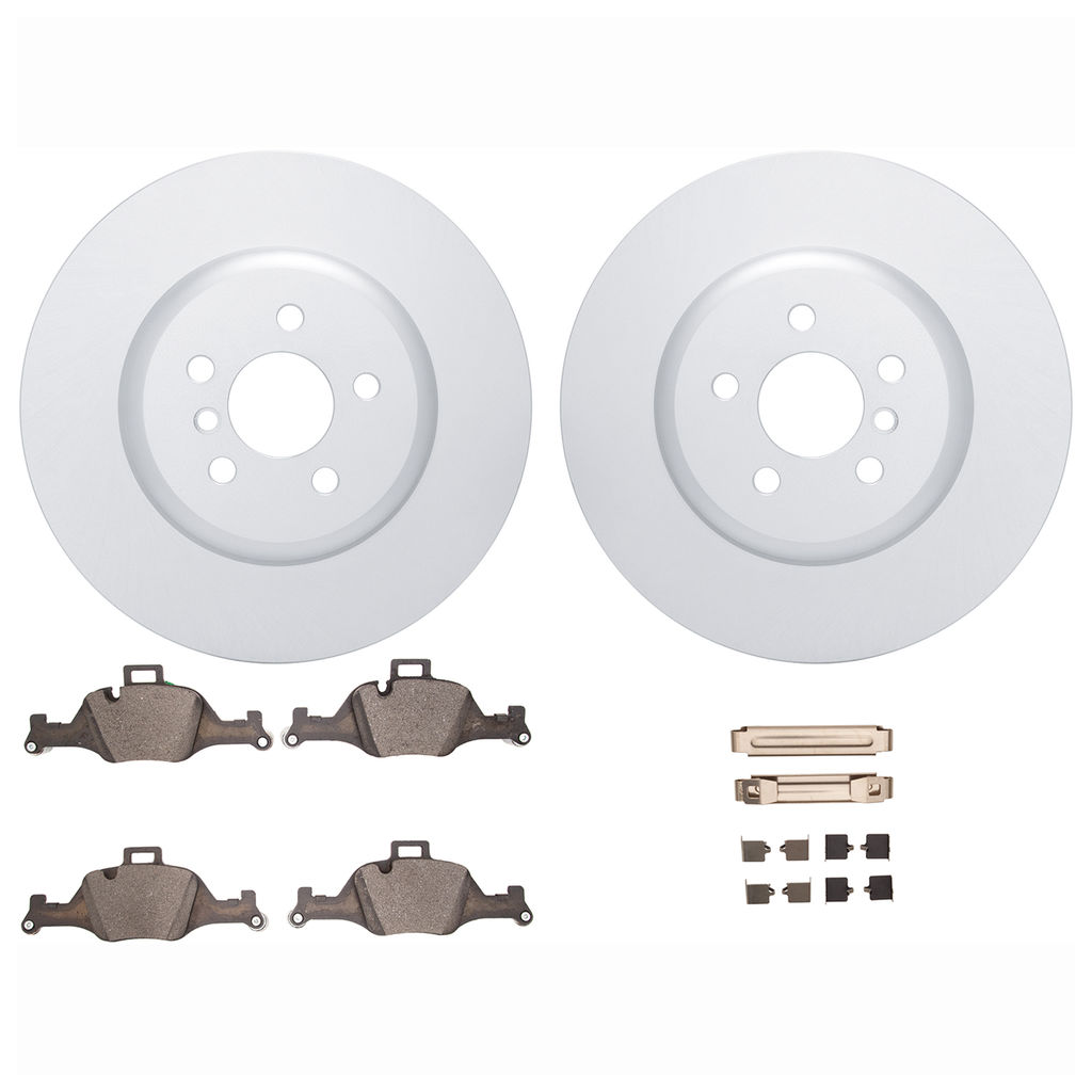 Dynamic Friction 4612-31094 - Brake Kit - Geostop Rotors and 5000 Euro Ceramic Brake Pads with Hardware