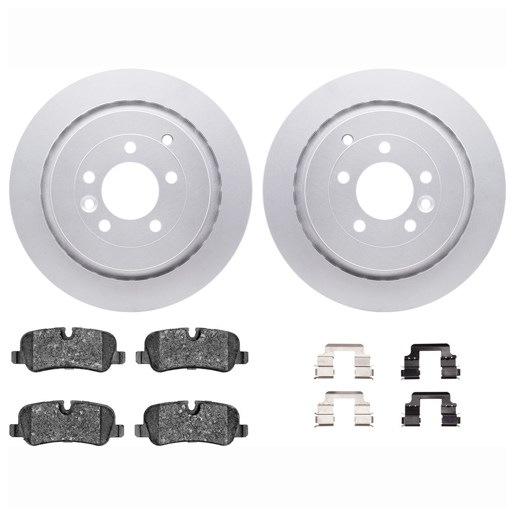 Dynamic Friction 4612-11006 - Brake Kit - Geostop Rotors and 5000 Euro Ceramic Brake Pads with Hardware