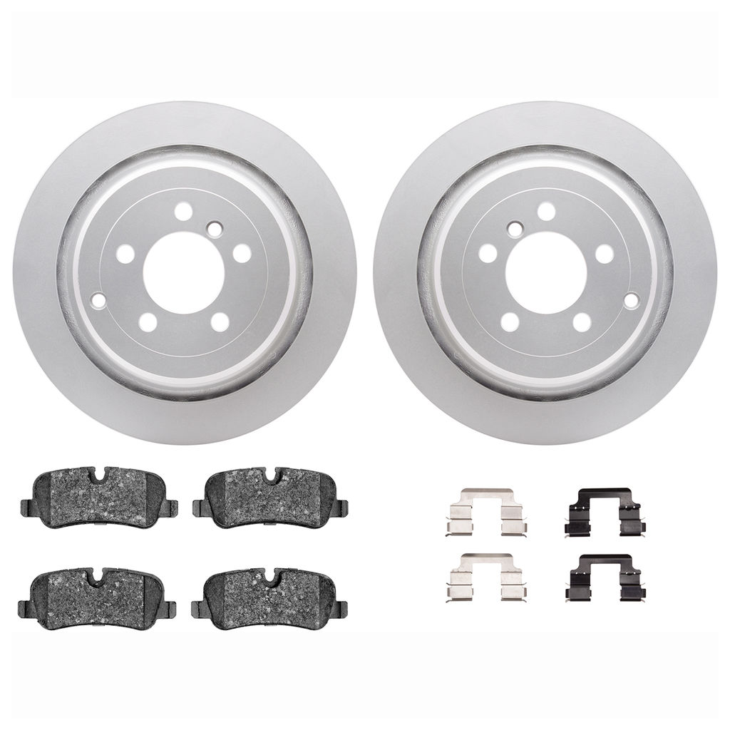 Dynamic Friction 4612-11015 - Brake Kit - Geostop Rotors and 5000 Euro Ceramic Brake Pads with Hardware