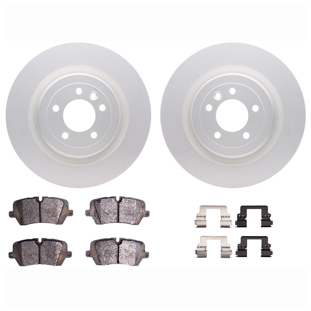 Dynamic Friction 4612-11022 - Brake Kit - Geostop Rotors and 5000 Euro Ceramic Brake Pads with Hardware
