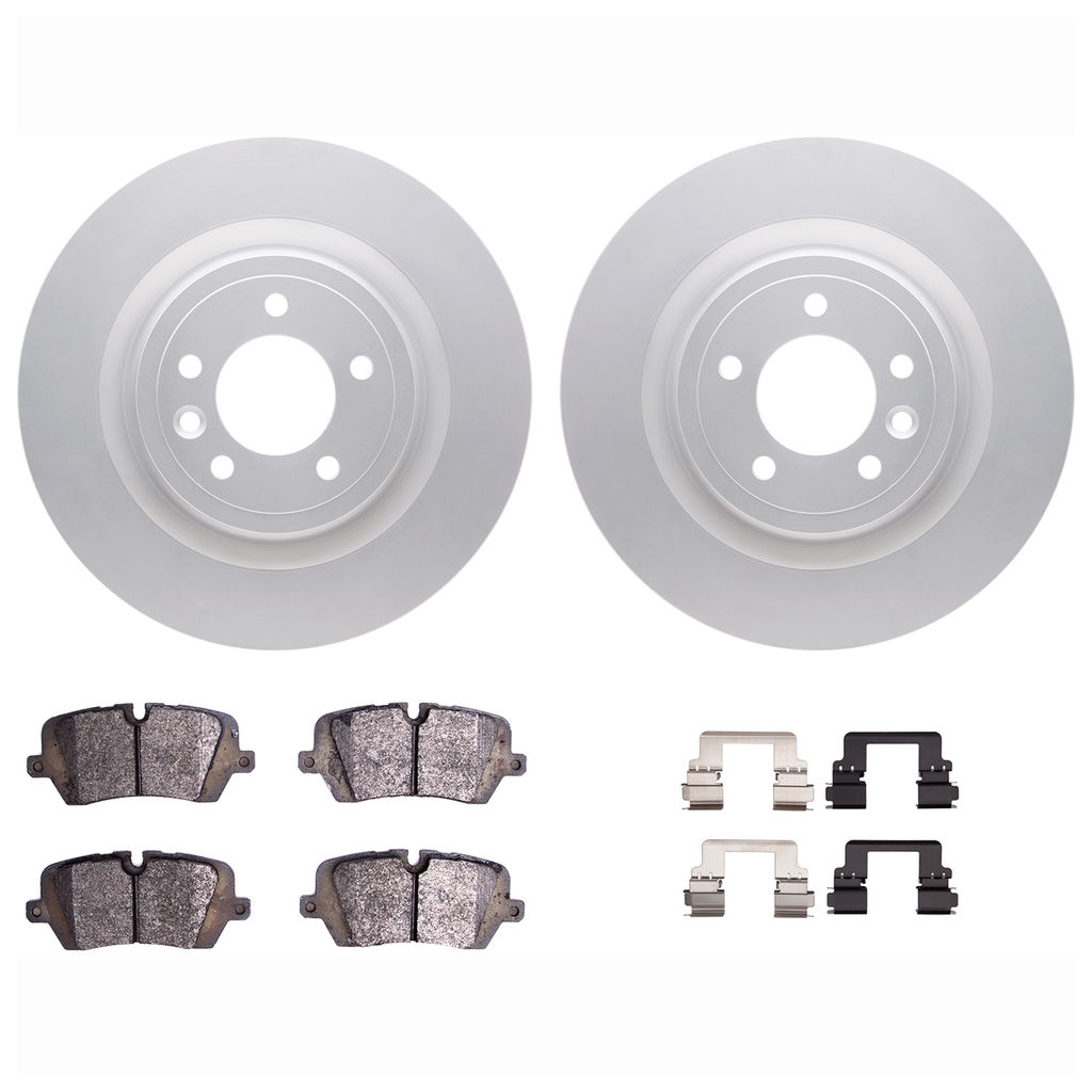 Dynamic Friction 4612-11025 - Brake Kit - Geostop Rotors and 5000 Euro Ceramic Brake Pads with Hardware