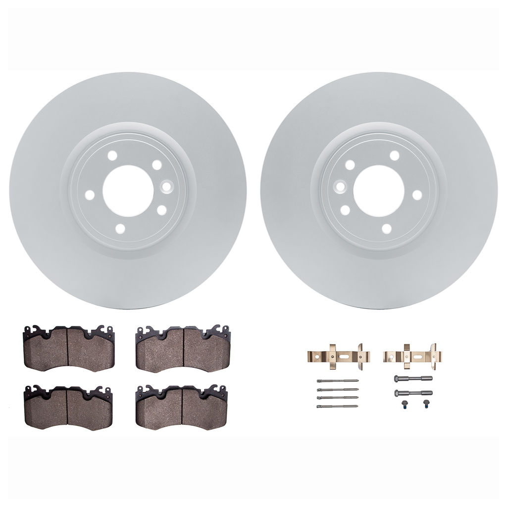Dynamic Friction 4612-11028 - Brake Kit - Geostop Rotors and 5000 Euro Ceramic Brake Pads with Hardware