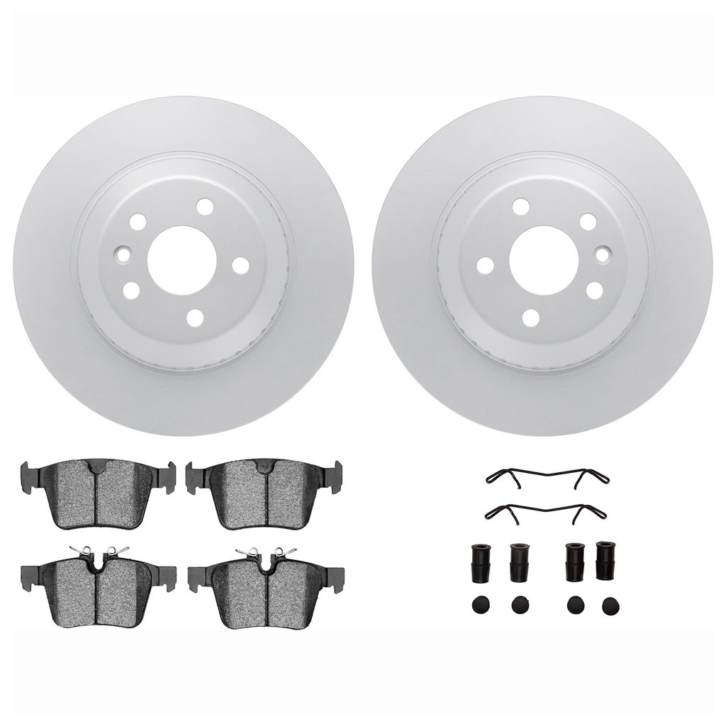 Dynamic Friction 4612-11031 - Brake Kit - Geostop Rotors and 5000 Euro Ceramic Brake Pads with Hardware