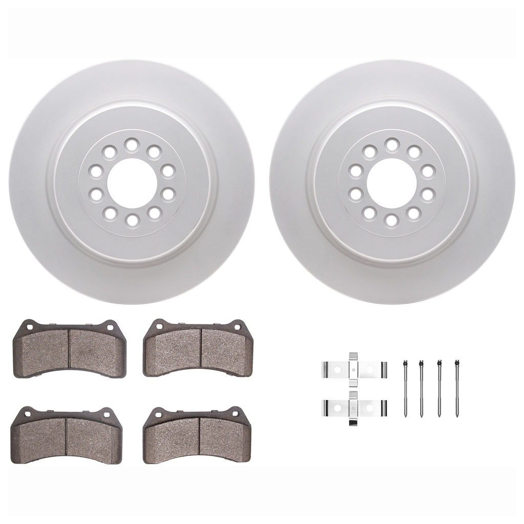 Dynamic Friction 4612-20005 - Brake Kit - Geostop Rotors and 5000 Euro Ceramic Brake Pads with Hardware