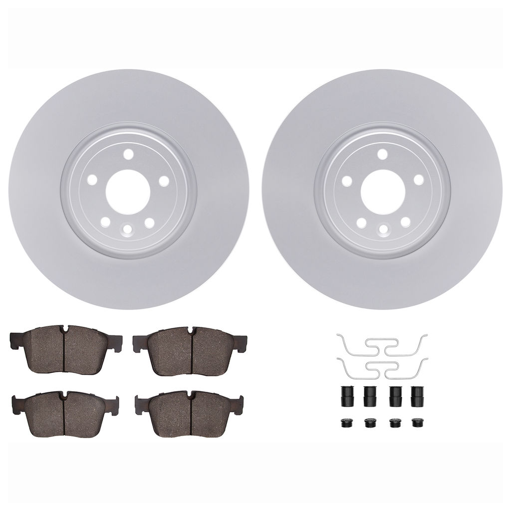 Dynamic Friction 4612-20019 - Brake Kit - Geostop Rotors and 5000 Euro Ceramic Brake Pads with Hardware