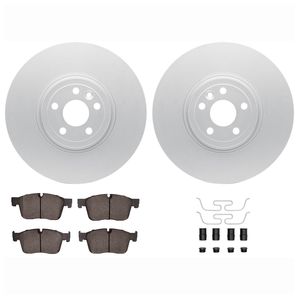Dynamic Friction 4612-20020 - Brake Kit - Geostop Rotors and 5000 Euro Ceramic Brake Pads with Hardware